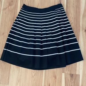 Pleated Black and White Skirt